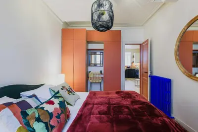 Un ou plusieurs lits dans un hébergement de l'établissement Charming apartment - 2BR-6P - Petit-Montrouge