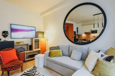 Coin salon dans l'établissement Charming apartment - 2BR-6P - Petit-Montrouge