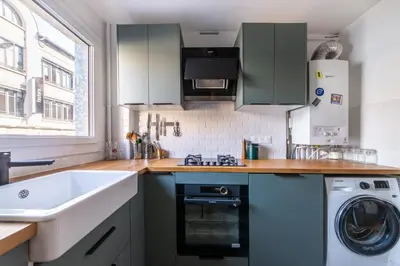 Cuisine ou kitchenette dans l'établissement Cosy aux portes de Paris