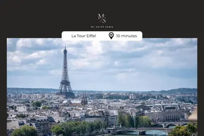 Vue générale sur Paris ou vue de la ville depuis l'appartement