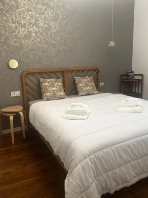 Un ou plusieurs lits dans un hébergement de l'établissement Pleasant stay in the heart of Paris 4 people max
