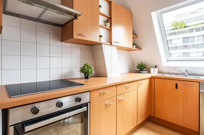 Cuisine ou kitchenette dans l'établissement Trocadero Eiffel cozy apartment