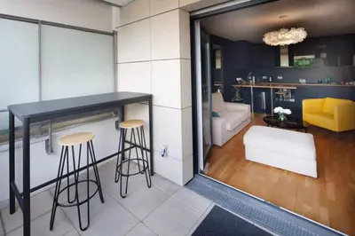 Un ou plusieurs lits dans un hébergement de l'établissement Bois-Colombes St Lazare 3 rooms Terrace