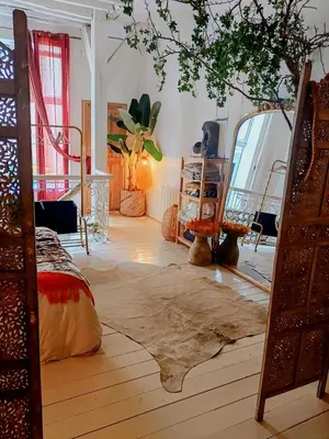 Coin salon dans l'établissement My art-loft in Paris