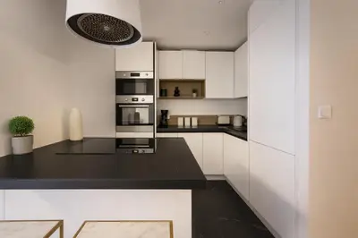 Cuisine ou kitchenette dans l'établissement Splendide Appartement à Issy les moulineaux