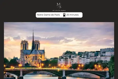 Vue générale sur Paris ou vue de la ville depuis l'appartement