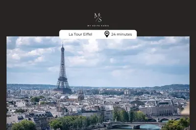 Vue générale sur Paris ou vue de la ville depuis l'appartement