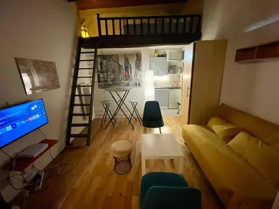 Télévision ou salle de divertissement dans l'établissement Coeur du Marais-Rue des Rosiers