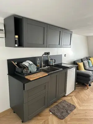 Cuisine ou kitchenette dans l'établissement Chic Apartment in Paris Centre Next to Opéra & Louvre