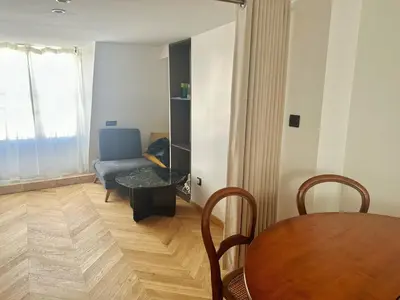 Coin salon dans l'établissement Chic Apartment in Paris Centre Next to Opéra & Louvre