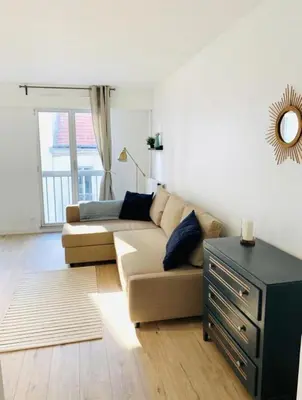 Coin salon dans l'établissement 598 Suite Bachelet - Cosy Apartment in Montmartre