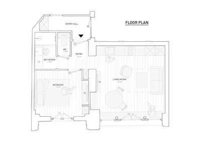 Plan de l'établissement La Suite - Voltaire I - 1 bedroom with AC