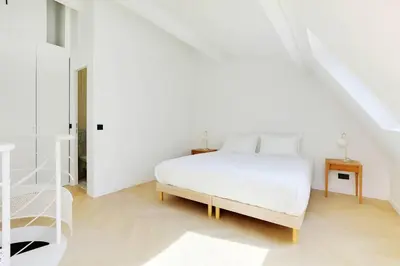 Un ou plusieurs lits dans un hébergement de l'établissement Duplex modern Montorgueil 4 Guests
