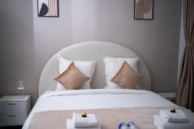 Un ou plusieurs lits dans un hébergement de l'établissement Hôtel Sofiane