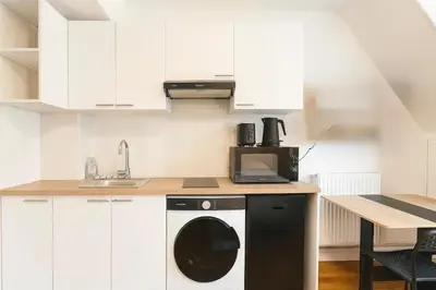 Cuisine ou kitchenette dans l'établissement Studio Cosy avec Ascenseur Paris 16 - 2 personnes