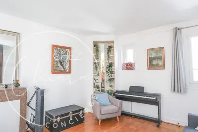 Coin salon dans l'établissement Apartment Near Pantheon Paris 5e