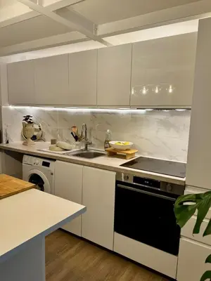 Cuisine ou kitchenette dans l'établissement Duplex in Heart of Paris