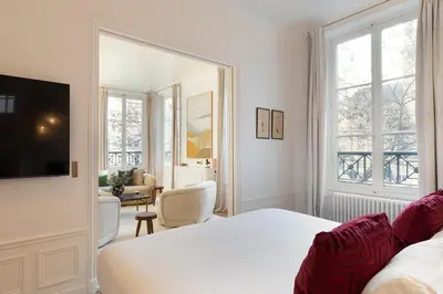 Un ou plusieurs lits dans un hébergement de l'établissement Pick A Flat's Apartment in Saint Germain des Prés - Rue Furstemberg