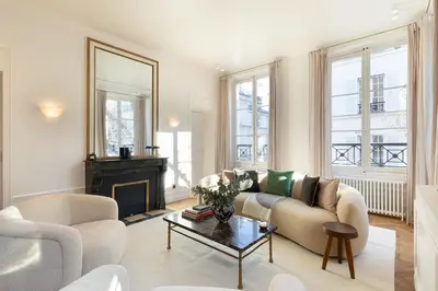 Coin salon dans l'établissement Pick A Flat's Apartment in Saint Germain des Prés - Rue Furstemberg