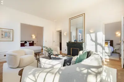 Coin salon dans l'établissement Pick A Flat's Apartment in Saint Germain des Prés - Rue Furstemberg