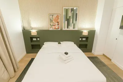 Un ou plusieurs lits dans un hébergement de l'établissement Appartement duplex familiale 2 chambres Paris 13