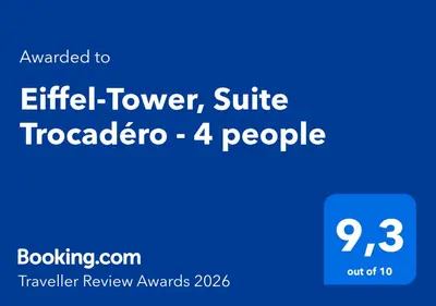 Certificat, récompense, panneau ou autre document affiché dans l'établissement Eiffel-Tower, Suite Trocadéro - 4 people