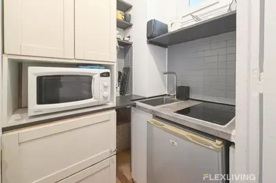 Cuisine ou kitchenette dans l'établissement Lovely Studio in Paris 13
