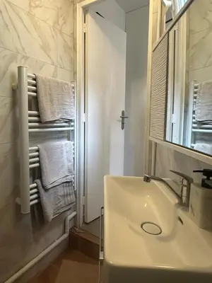 Salle de bains dans l'établissement magnifique appartement cosy proches des puces