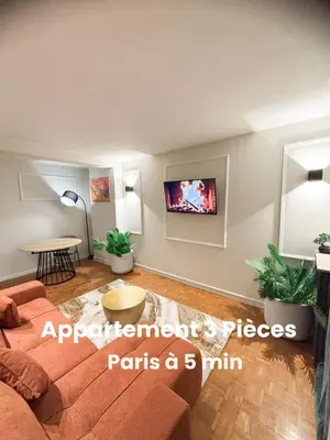 Télévision ou salle de divertissement dans l'établissement Luxe 2 bedrooms Paris 14th & Montrouge