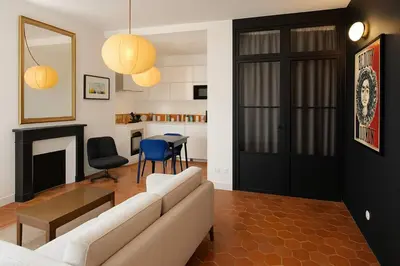 Coin salon dans l'établissement Appartement rue Montorgueil au Halles - Paris 1
