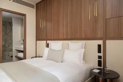 Un ou plusieurs lits dans un hébergement de l'établissement Oniri - Serviced Apartment in Le Marais - Rue du Roi de Sicile