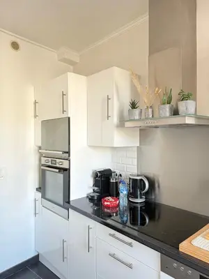Cuisine ou kitchenette dans l'établissement Parisian Apartment for 3 People - Paris Parc des Princes WiFi & Metro