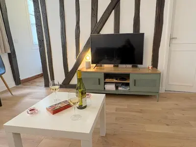 Télévision ou salle de divertissement dans l'établissement Le Studio Merri