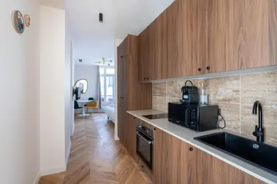 Cuisine ou kitchenette dans l'établissement Chic Paris Studio for 2 in Bastille