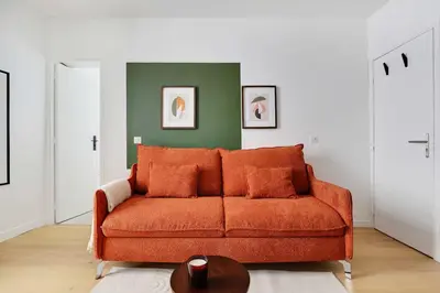 Coin salon dans l'établissement Appartements Ramey