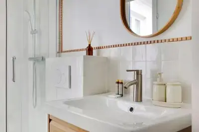 Salle de bains dans l'établissement Appartements Ramey