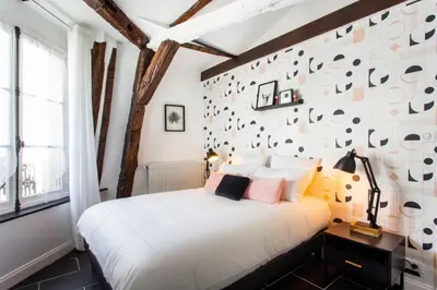 Un ou plusieurs lits dans un hébergement de l'établissement Welcoming apartment - 2BR 6P - Sentier