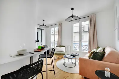 Coin salon dans l'établissement Modern Studio - 4P-1B - Gare de Lyon Bastille