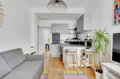 Cuisine ou kitchenette dans l'établissement Appt 1BDR - 3P near Roland-Garros - Boulogne