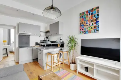 Cuisine ou kitchenette dans l'établissement Appt 1BDR - 3P near Roland-Garros - Boulogne