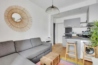 Cuisine ou kitchenette dans l'établissement Appt 1BDR - 3P near Roland-Garros - Boulogne