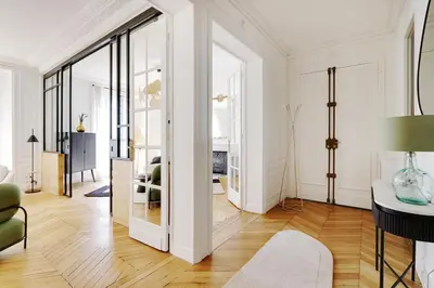 Coin salon dans l'établissement Chic & spacious 2BDR - 4P - Av Suffren TOUR EIFFEL