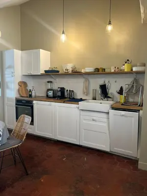 Cuisine ou kitchenette dans l'établissement Luxury stay in Paris center