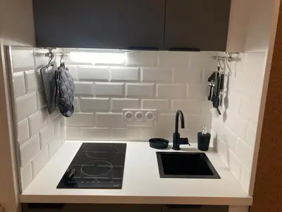 Cuisine ou kitchenette dans l'établissement Joli Studio Paris 15e