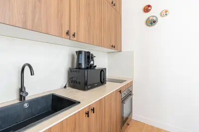 Cuisine ou kitchenette dans l'établissement Cosy and Modern Studio for 2 close to Bastille
