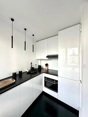 Cuisine ou kitchenette dans l'établissement design apartment