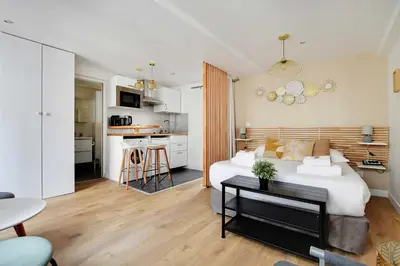 Cuisine ou kitchenette dans l'établissement Modern studio in the heart of Paris - Residence