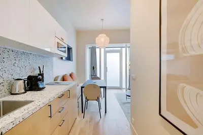 Cuisine ou kitchenette dans l'établissement Serene apartment - 1BR 4P - Canal St-Martin