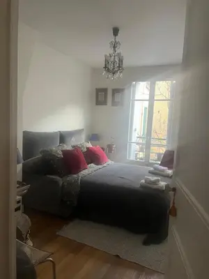 Coin salon dans l'établissement Bedroom in Paris