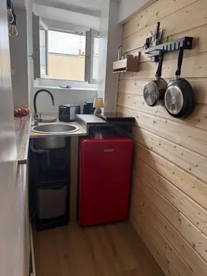 Cuisine ou kitchenette dans l'établissement Appartement Paris 9